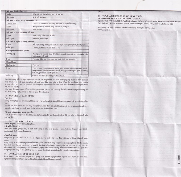 Thuốc Pegaset 50 Aurobindo điều trị đau thần kinh, hỗ trợ động kinh cục bộ (4 vỉ x 7 viên)