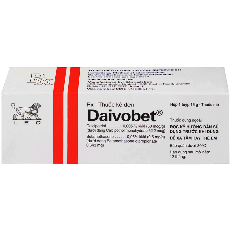 Thuốc mỡ Daivobet LEO điều trị bệnh vảy nến mảng mạn tính (15g)