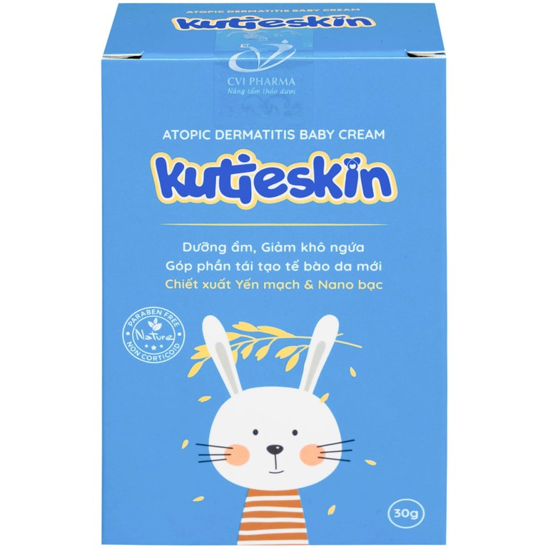 Kem bôi Kutieskin hỗ trợ cải thiện tình trạng chàm sữa và dưỡng ẩm cho da bé (30g)