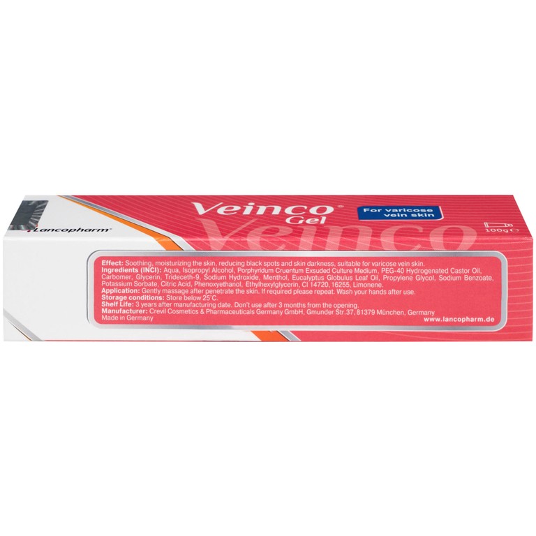 Gel bôi Veinco Lancopharm dưỡng ẩm, làm dịu da chân, giúp cải thiện suy giãn tĩnh mạch (100g)