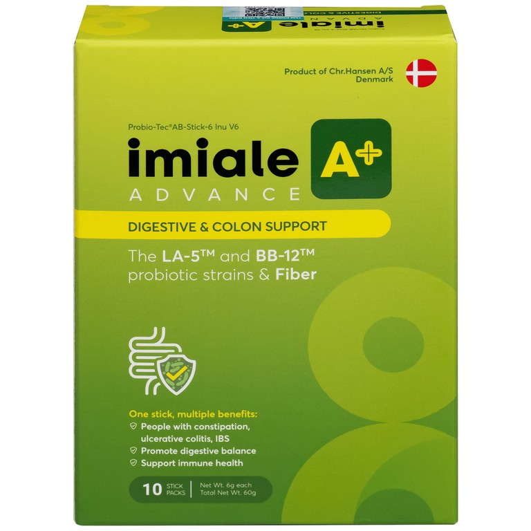 Men vi sinh Imiale A+ Advance hỗ trợ làm giảm triệu chứng rối loạn tiêu hóa (10 gói x 6g) 