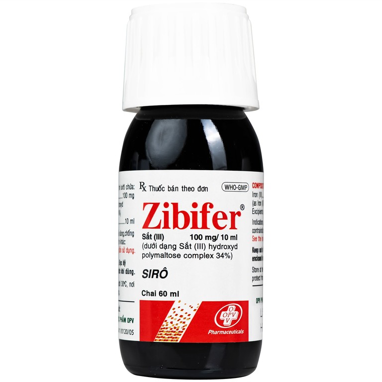 Thuốc Zibifer OPV Pharmaceutical điều trị thiếu máu do thiếu sắt và thiếu sắt không thiếu máu (60ml)