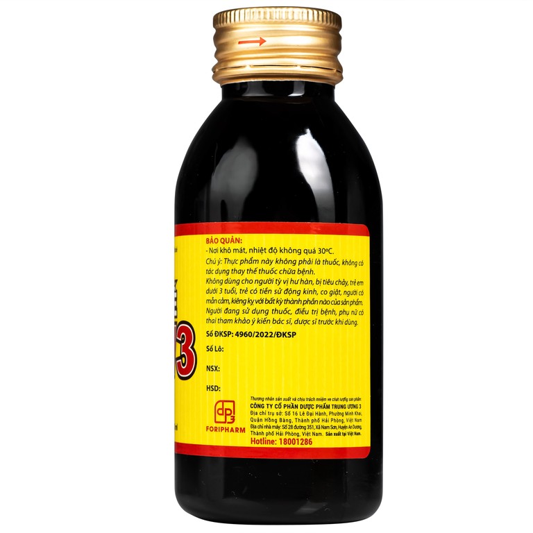 Siro Bổ Phế TW3 hỗ trợ giảm ho, giảm đờm, giảm đau rát họng, viêm phế quản (125ml)