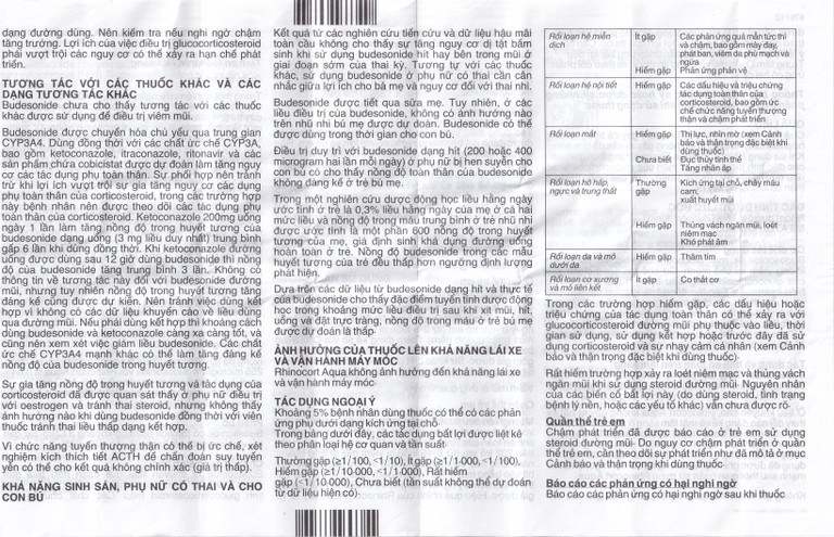 Thuốc Rhinocort Aqua 64mcg McNeil điều trị trong các trường hợp viêm mũi dị ứng quanh năm và viêm mũi dị ứng theo mùa (120 liều)
