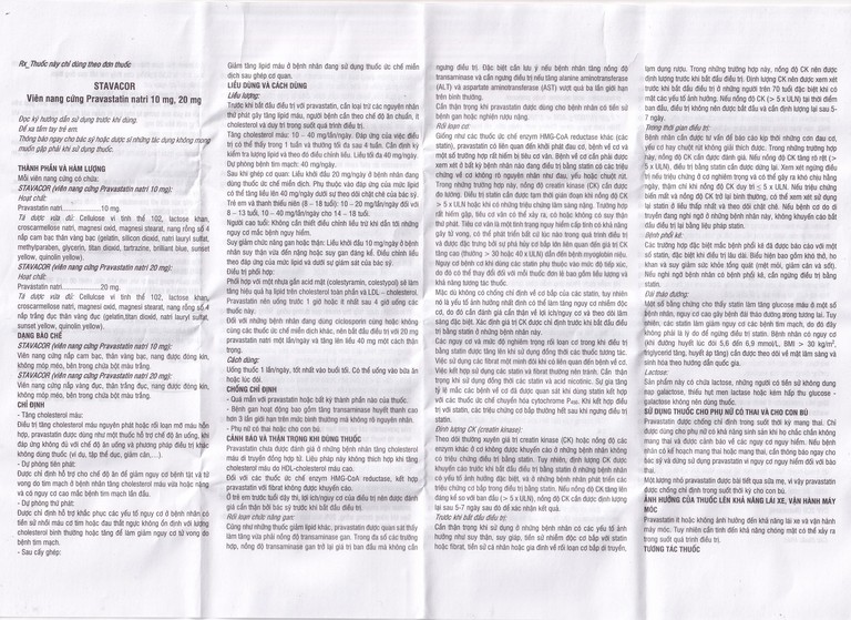 Thuốc Stavacor 20mg Herabiopharm điều trị tăng cholesterol máu (3 vỉ x 10 viên)