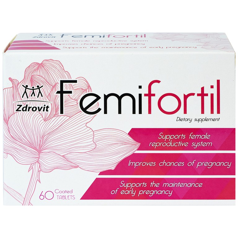 Viên uống Femifortil NP Pharma bổ sung Vitamin, khoáng chất và thảo dược cho phụ nữ mang thai (4 vỉ x 15 viên)