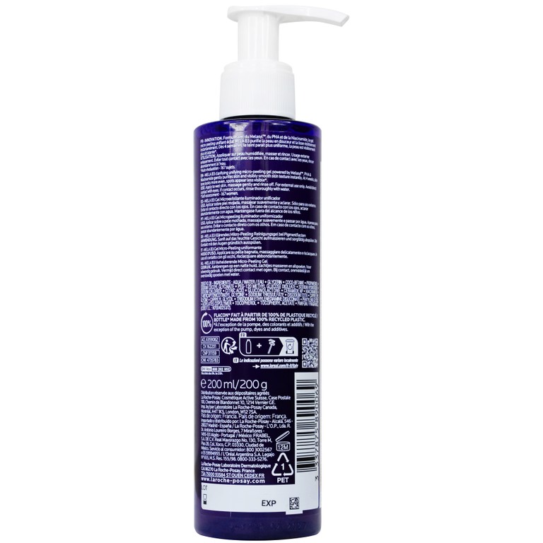 Sữa rửa mặt La Roche-Posay Mela B3 Gel Micro-Peeling Clarifying 200ml mờ thâm nám, dưỡng da sáng và đều màu