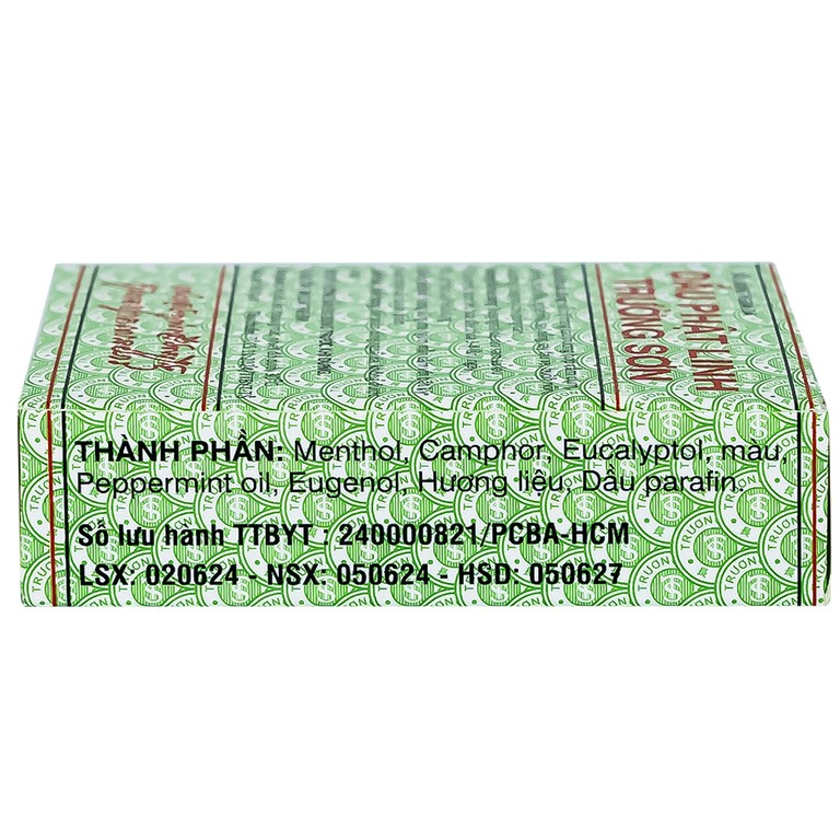 Dầu Phật Linh 5ml Trường Sơn dùng hỗ trợ trường hợp cảm cúm, cảm ho, nhức đầu, nghẹt mũi (12 chai)