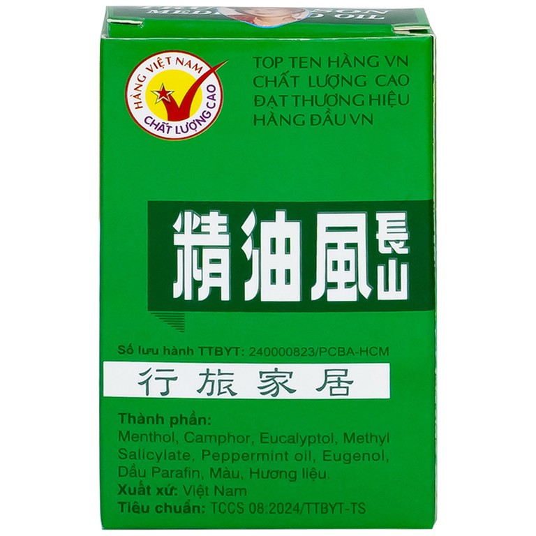 Dầu gió Trường Sơn 6ml dùng hỗ trợ trường hợp cảm, ho, sổ mũi, nhức đầu (12 chai)