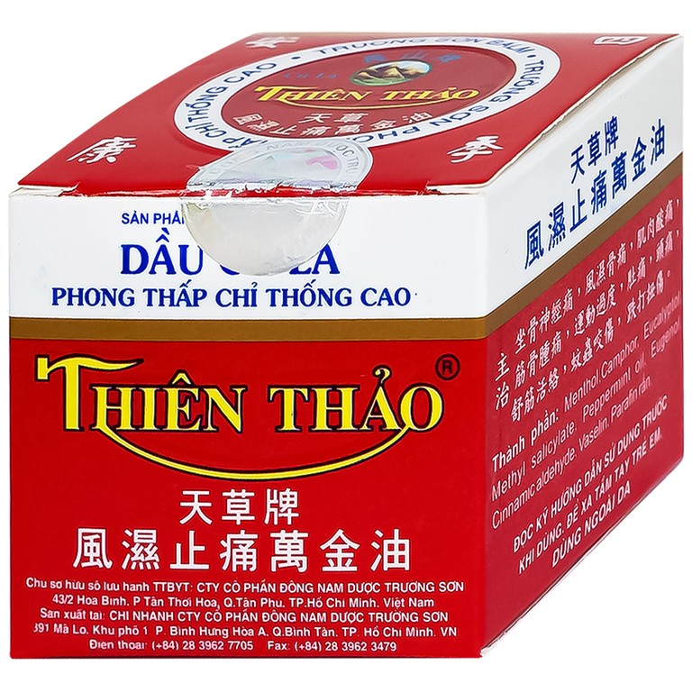Dầu Cù Là Phong Thấp Chỉ Thống Cao Thiên Thảo 30g Trường Sơn giảm đau thần kinh tọa, phong thấp, đau khớp (12 lọ)