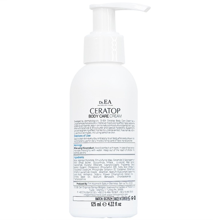 Kem dưỡng da toàn thân Dr.EA Ceratop Body Care Cream giúp dưỡng ẩm và phục hồi da nhạy cảm (125ml)