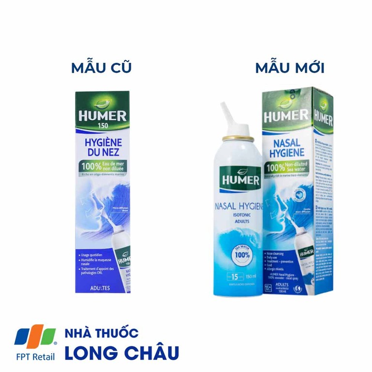 Dung dịch xịt mũi Humer 150 Nose Hygiene Urgo dùng để vệ sinh khoang mũi
