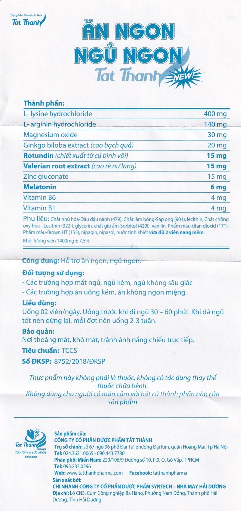 Viên uống Ăn Ngon Ngủ Ngon hỗ trợ ăn ngon, ngủ ngon (30 viên)