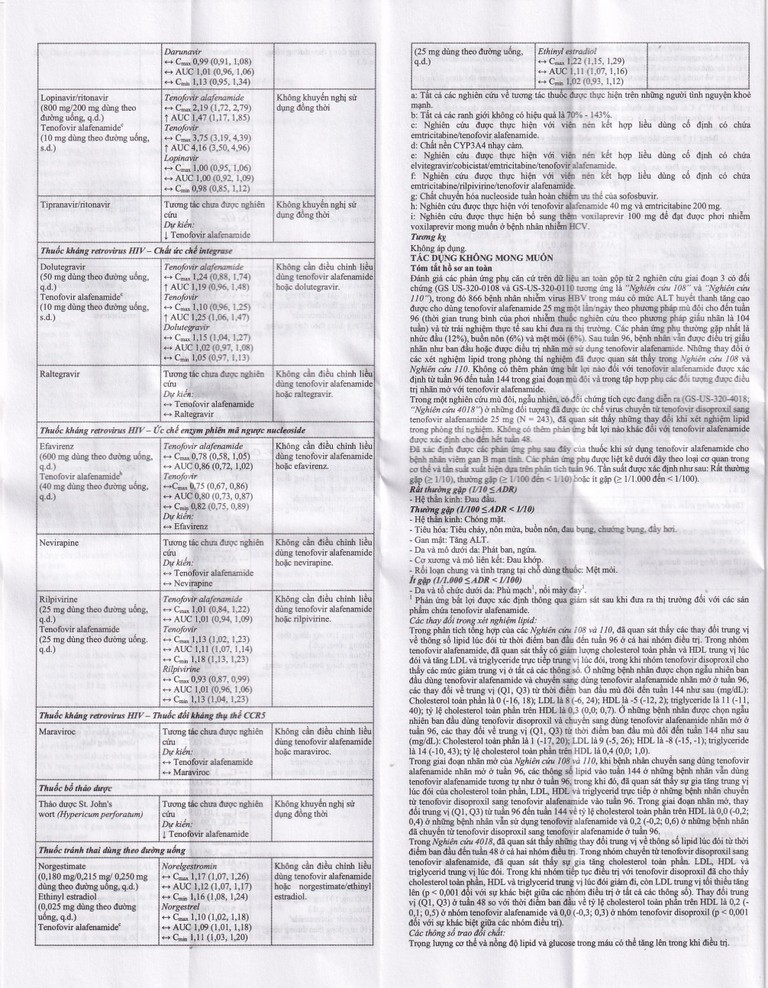 Thuốc Alavir Tenofovir alafenamide (Fumarate) 25mg Herabiopharm điều trị bệnh viêm gan B mạn tính (30 vỉ x 10 viên)