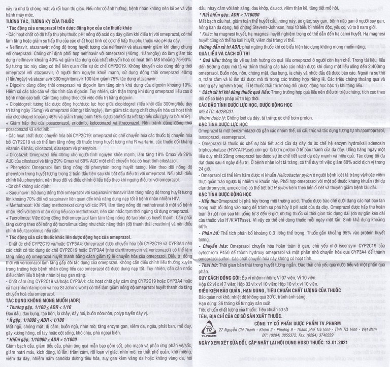 Thuốc Alzole 40mg TV.Pharm điều trị viêm thực quản, viêm loét dạ dày, tá tràng (3 vỉ x 10 viên)