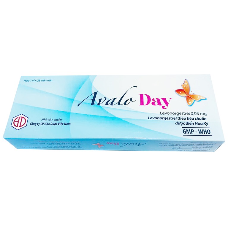 Thuốc tránh thai hằng ngày Avalo Day 0,03mg Hóa Dược (1 vỉ x 28 viên)