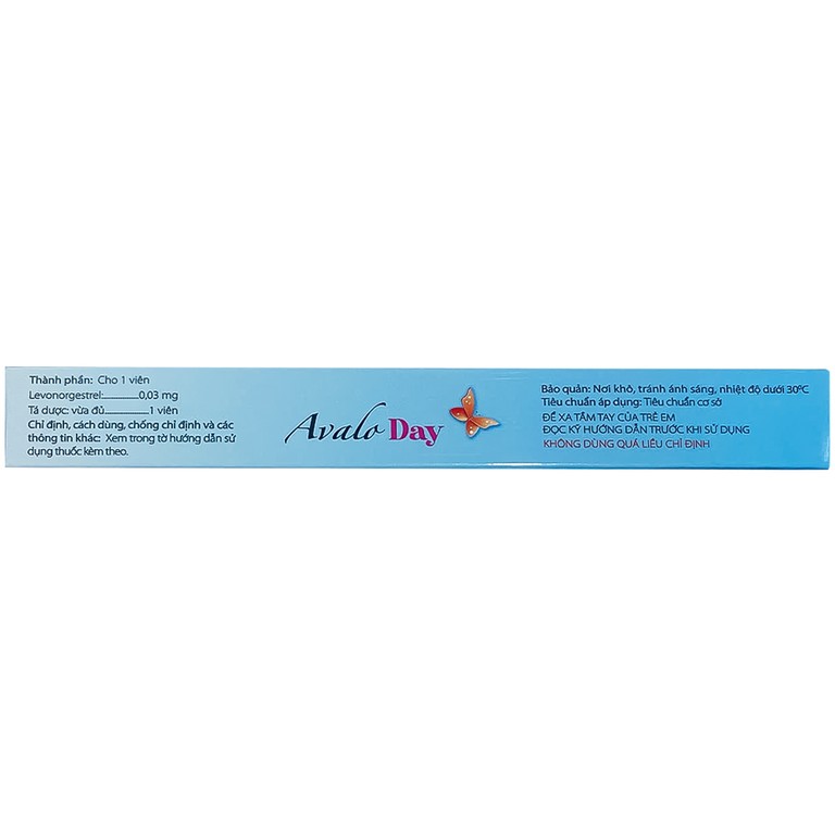 Thuốc tránh thai hằng ngày Avalo Day 0,03mg Hóa Dược (1 vỉ x 28 viên)