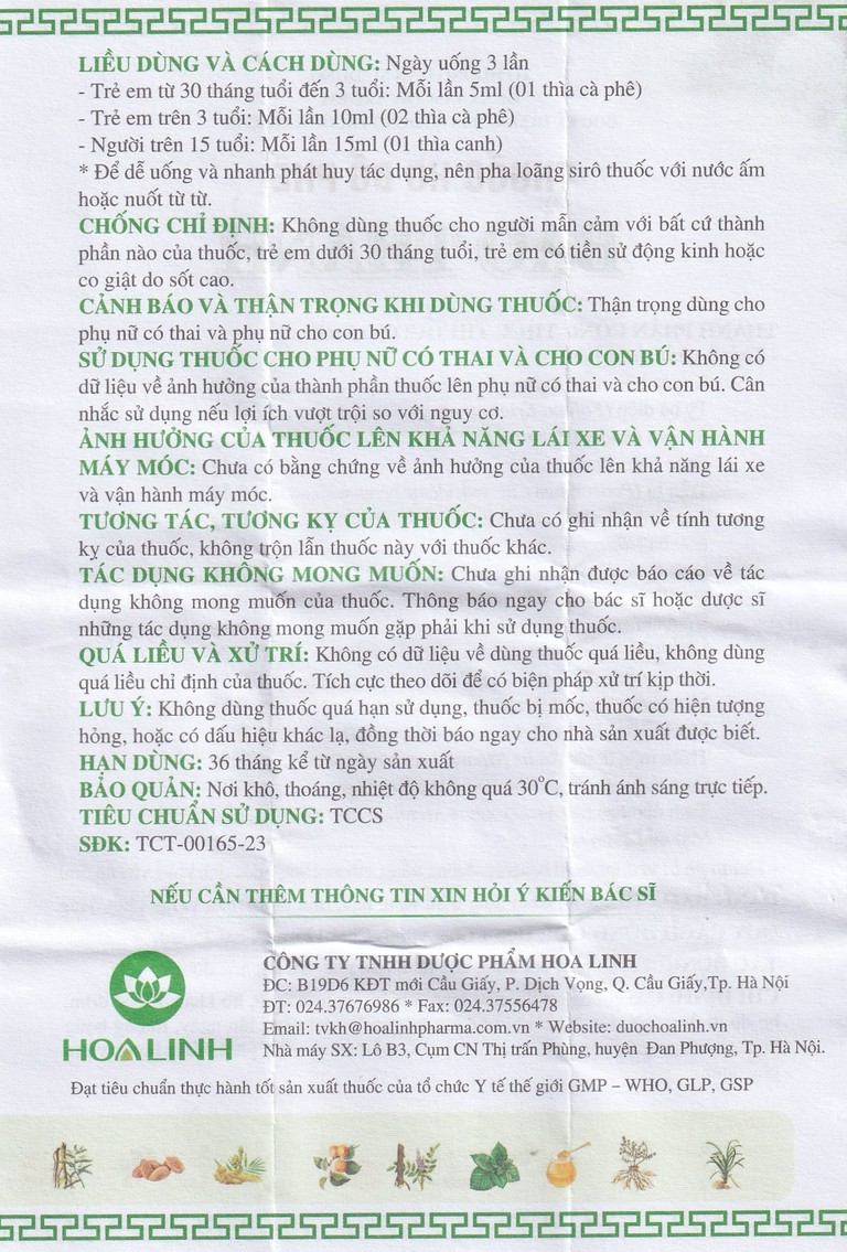 Siro ho Bảo Thanh điều trị các chứng ho, viêm phổi (125ml) 