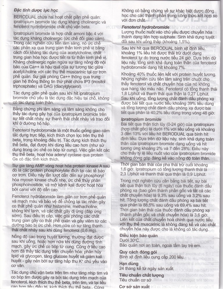 Dung dịch Berodual Boehringer hỗ trợ giãn phế quản (10ml)