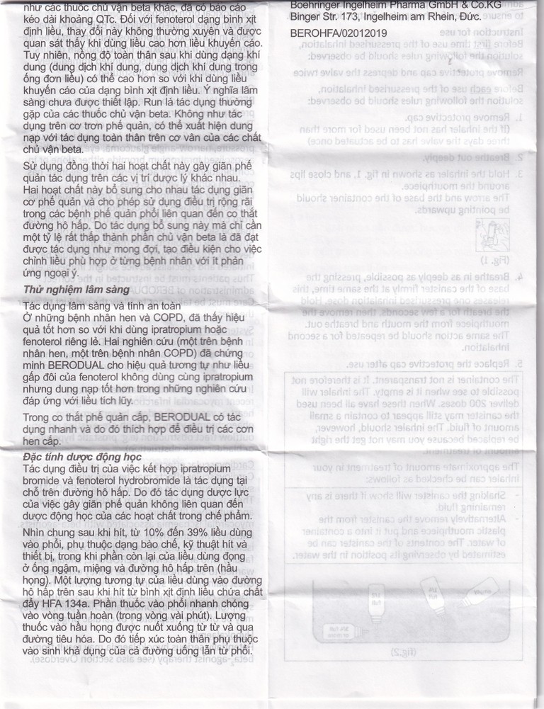 Dung dịch Berodual Boehringer hỗ trợ giãn phế quản (10ml)