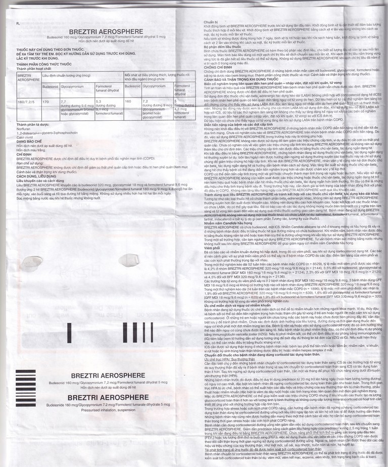 Thuốc hít Breztri 160/7.2/5mcg Astrazeneca giảm co thắt phế quản (120 liều)