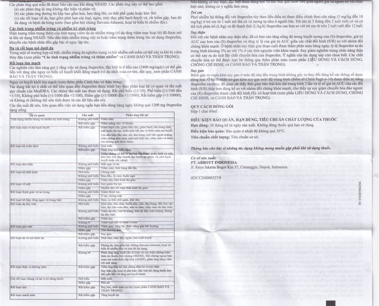 Hỗn dịch uống Brufen Abbott giảm đau, hạ sốt ở trẻ em (60ml)