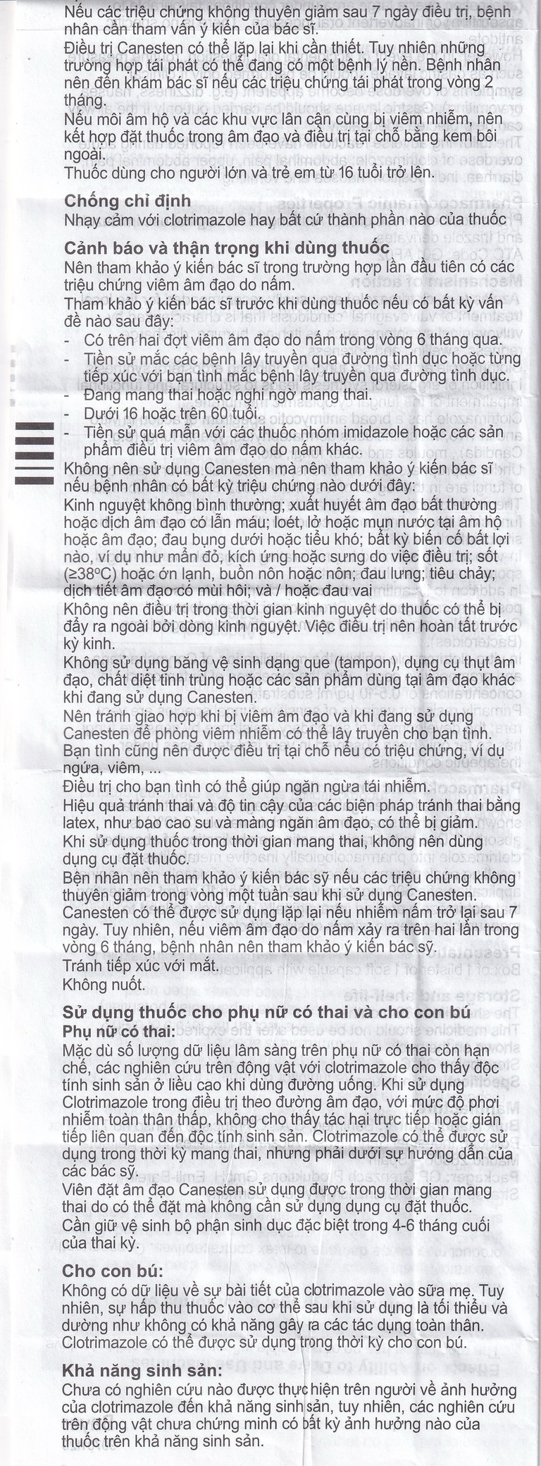 Viên đặt âm đạo Canesten 1 Day 500mg Bayer điều trị viêm âm đạo và cơ quan sinh dục ngoài (1 vỉ x 1 viên)