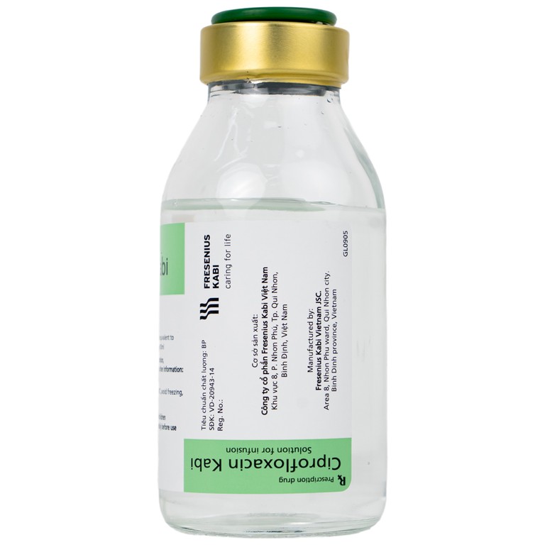Thuốc Ciprofloxacin Kabi 200mg Fresenius Kabi điều trị nhiễm khuẩn, viêm đường tiết niệu (100ml)