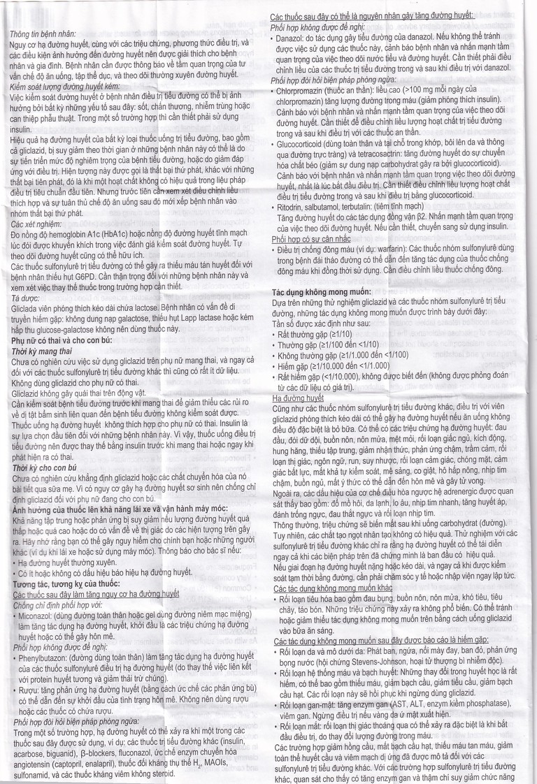 Thuốc Gliclada 30mg KRKA điều trị bệnh tiểu đường (8 vỉ x 15 viên)