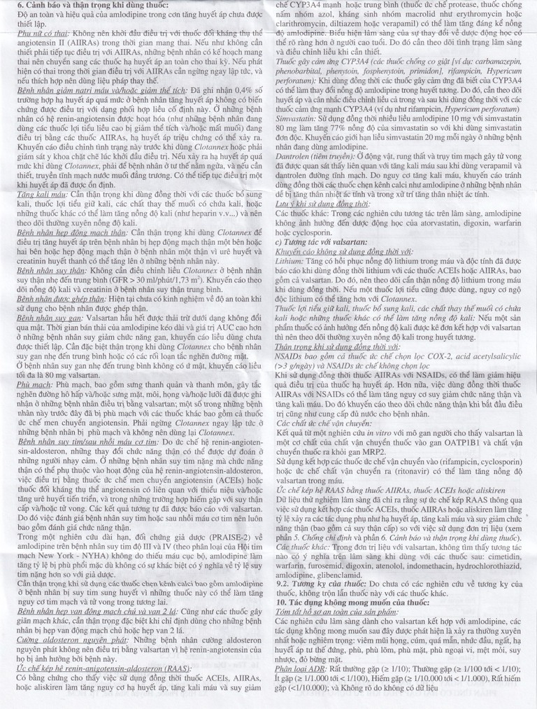 Thuốc Clotannex 5/160mg DRP Inter điều trị tăng huyết áp vô căn (3 vỉ x 10 viên)