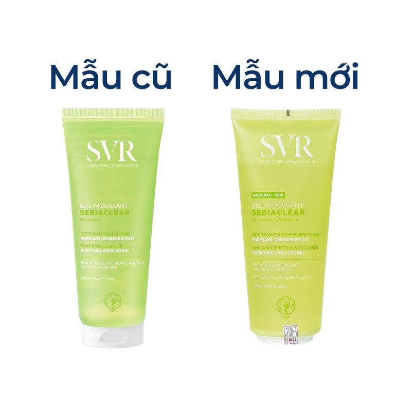 Gel rửa mặt SVR Sebiaclear Moussant làm sạch và giảm dầu cho da dầu (200ml)