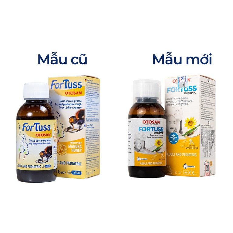 Siro ho Fortuss Otosan làm dịu cơn ho hiệu quả, bảo vệ niêm mạc (180g)