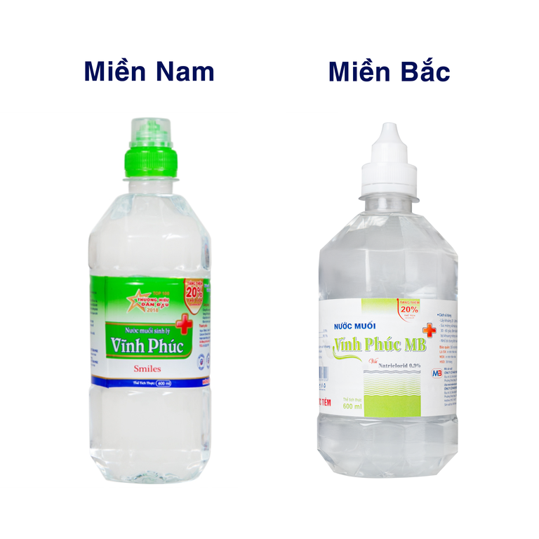 Nước muối Vĩnh Phúc Natriclorid 0.9% Smiles làm sạch răng, khử mùi hôi khoang miệng (600ml)