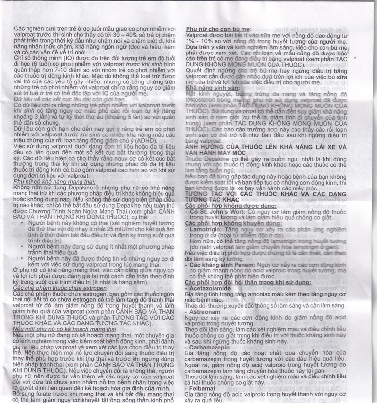 Thuốc Depakine 200mg Sanofi điều trị động kinh (40 viên)