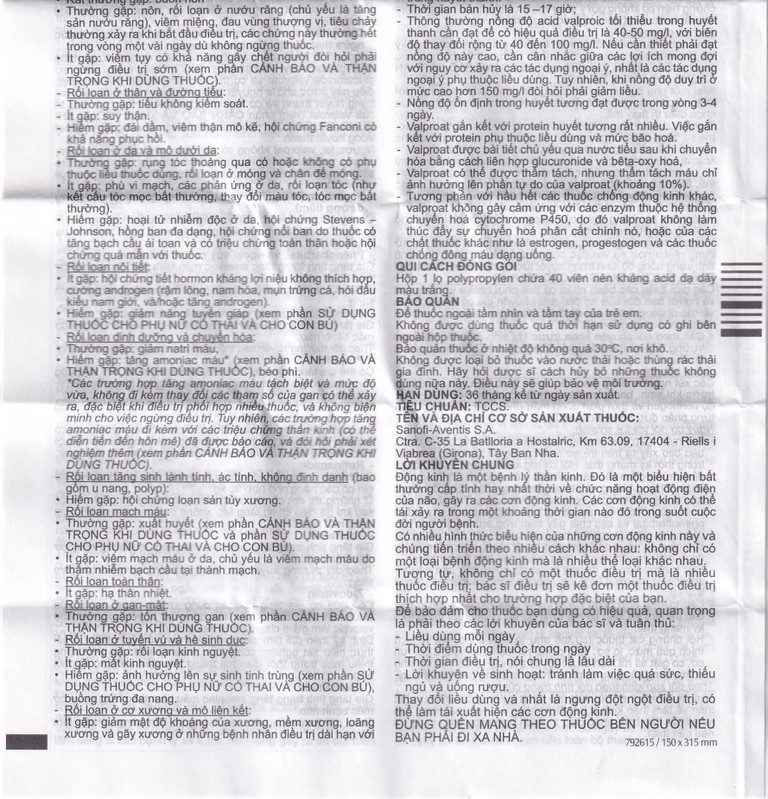 Thuốc Depakine 200mg Sanofi điều trị động kinh (40 viên)