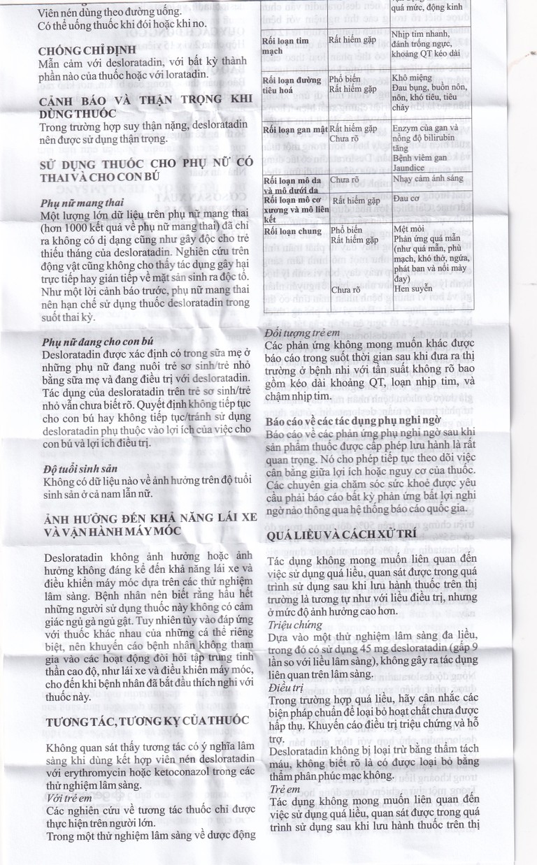 Thuốc Desloratadine 5mg Genepharm giảm các triệu chứng viêm mũi dị ứng, mày đay (2 vỉ x 15 viên)