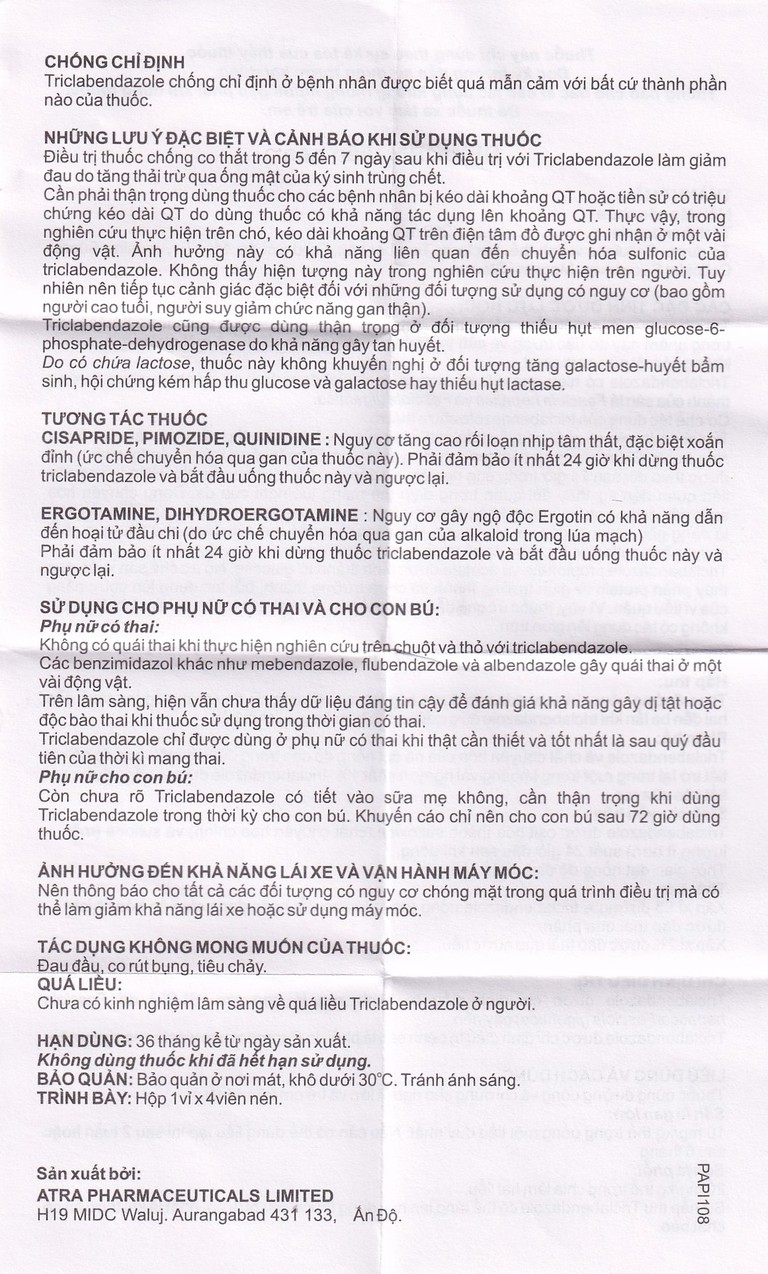 Thuốc Deworm AtraZeneca điều trị bệnh sán lá gan lớn, sán lá phổi (4 viên)