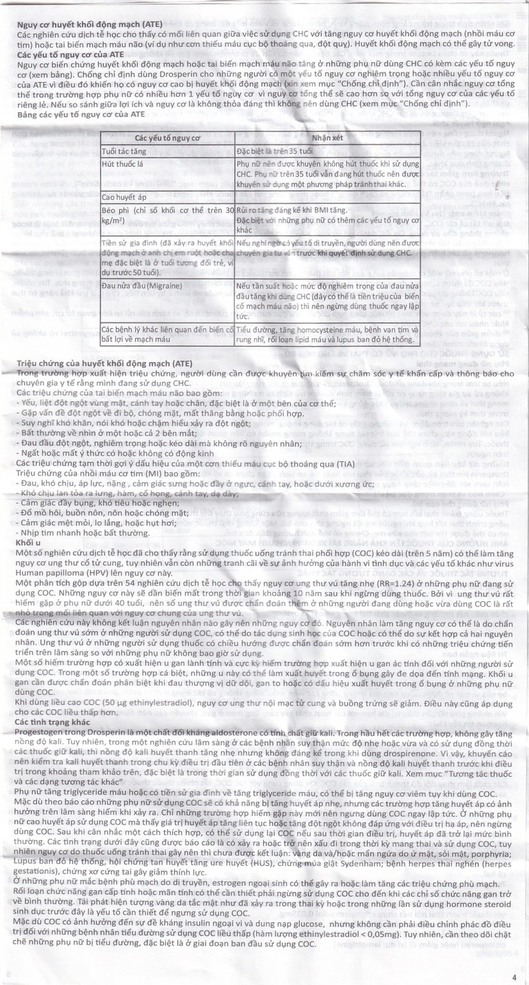 Thuốc tránh thai hằng ngày Drosperin Abbott (1 vỉ x 28 viên)