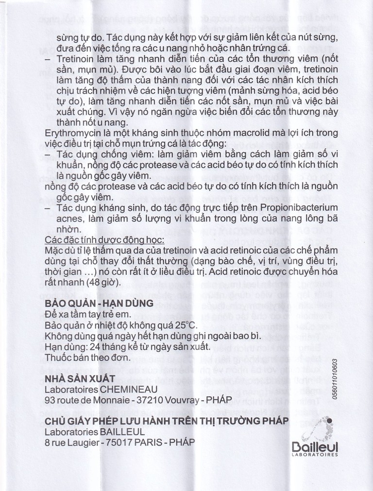 Gel bôi ngoài da Erylik điều trị tại chỗ mụn trứng cá mức độ trung bình (30g)