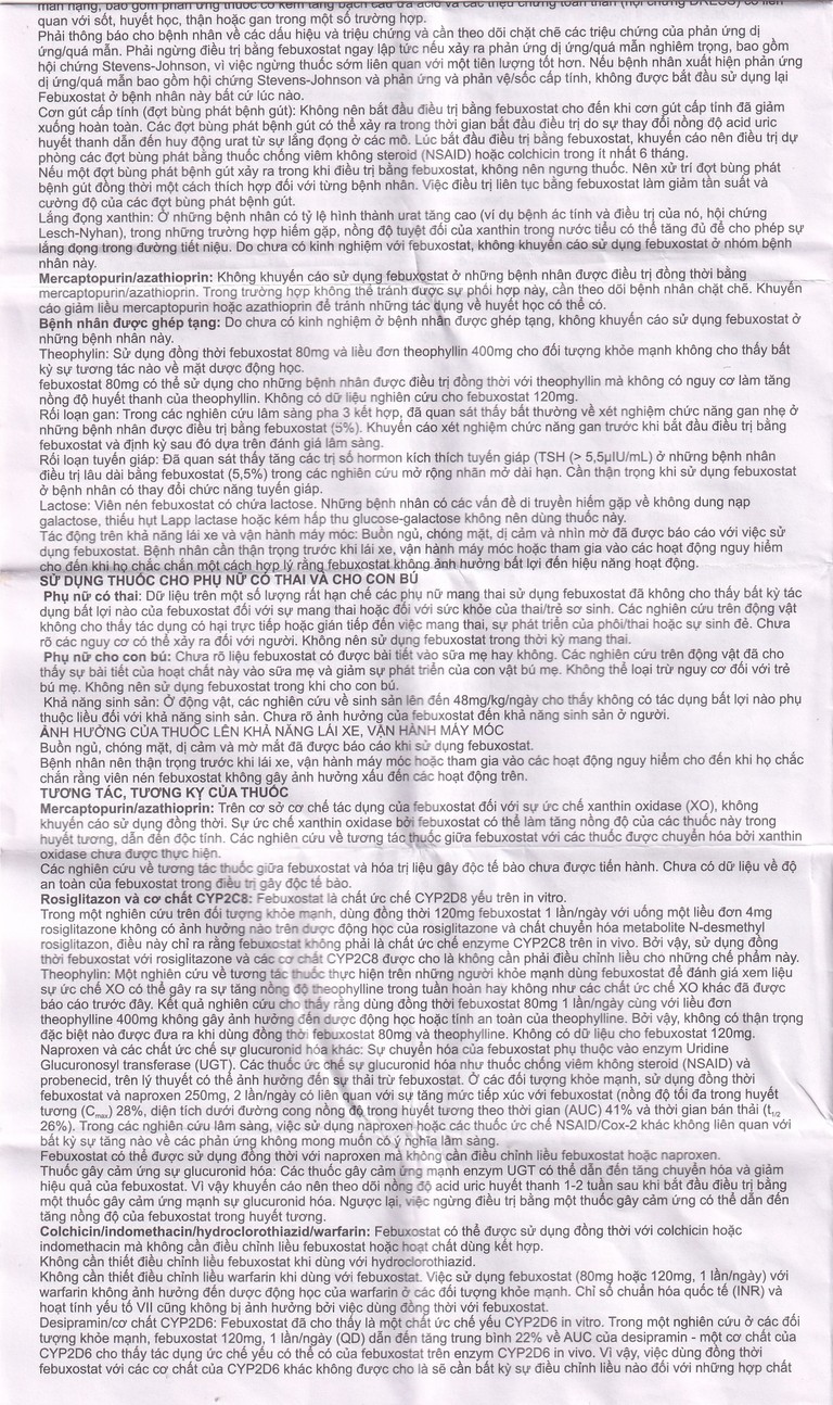 Thuốc Febuliv 80mg RV điều trị tăng acid uric huyết mạn tính (3 vỉ x 10 viên)