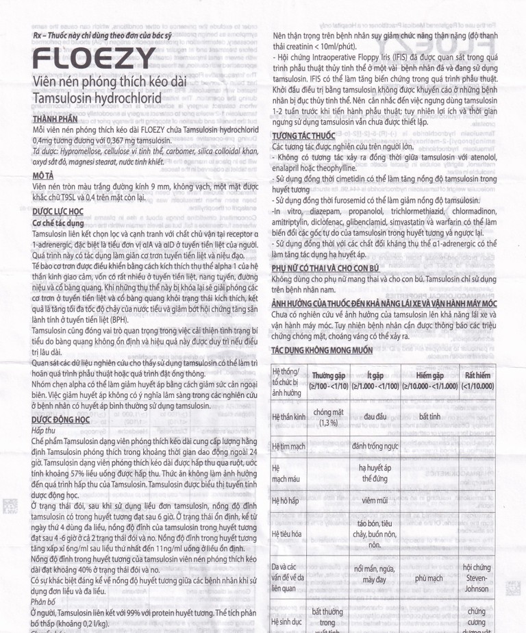 Thuốc Floezy 0.4mg MEGA We care điều trị triệu chứng của đường tiểu dưới (3 vỉ x 10 viên)