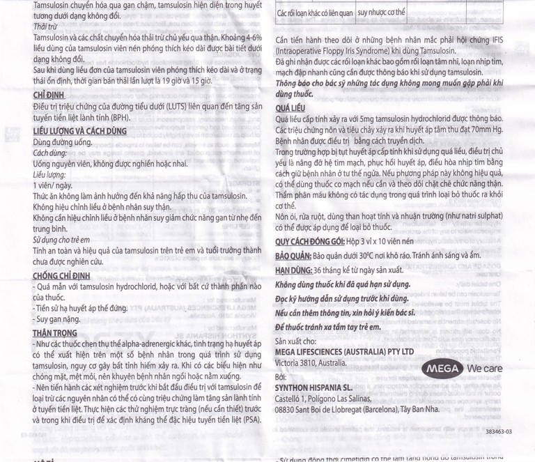 Thuốc Floezy 0.4mg MEGA We care điều trị triệu chứng của đường tiểu dưới (3 vỉ x 10 viên)