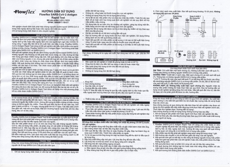 Kít test covid Flowflex khay thử xét nghiệm kháng nguyên SAR CoV-2 (25 kít)