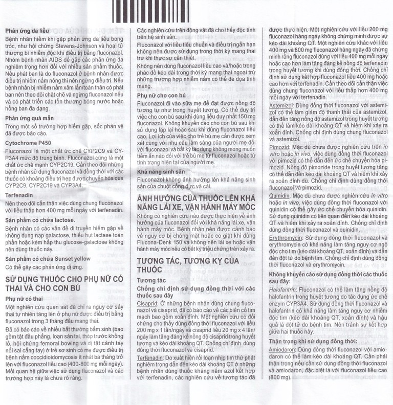 Thuốc Flucona-Denk 150mg điều trị nhiễm nấm candida ở người lớn (1 viên)