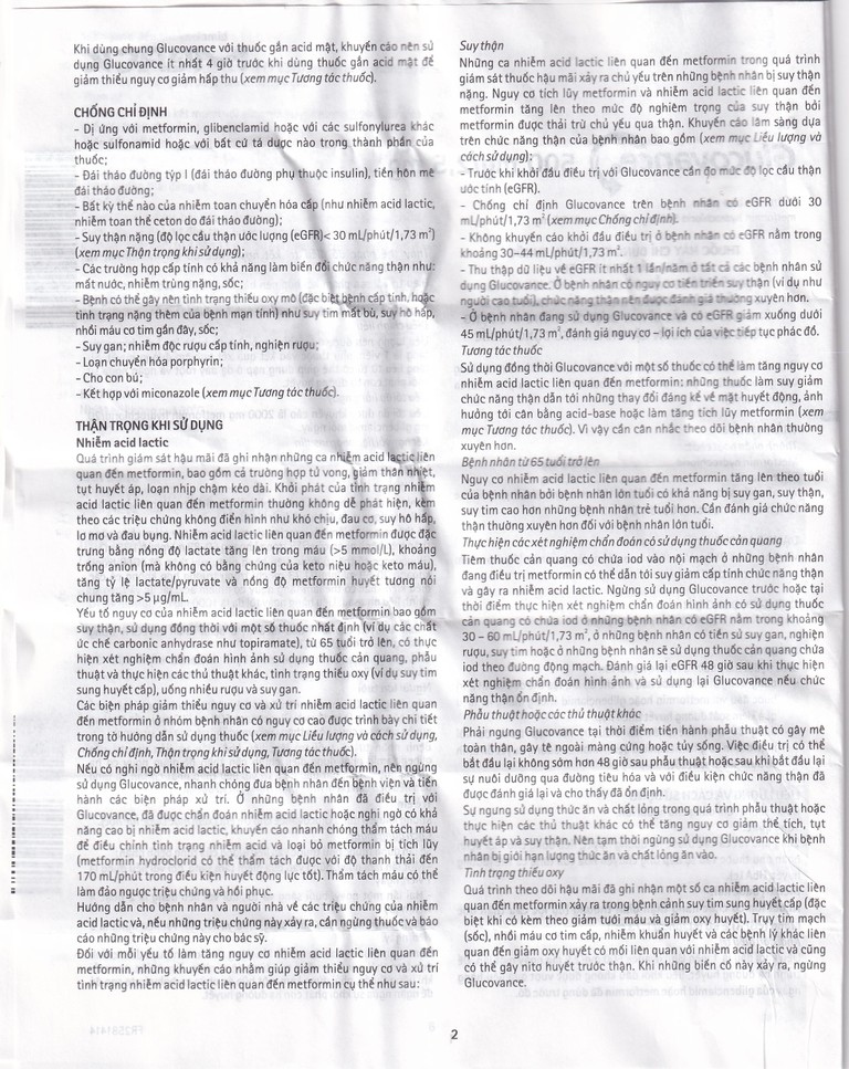 Thuốc Glucovance 500mg/2.5 mg Merck điều trị tiểu đường típ 2 (2 vỉ x 15 viên)