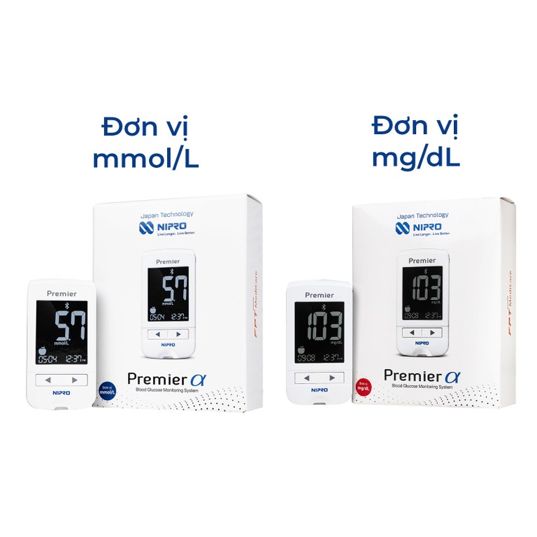 Máy đo đường huyết Nipro Premier Alpha giúp đo đường huyết một cách an toàn, nhanh chóng, chính xác