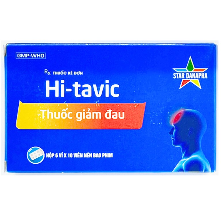 Thuốc Hi-tavic Danapha điều trị các cơn đau từ trung bình đến nặng (6 vỉ x 10 viên)