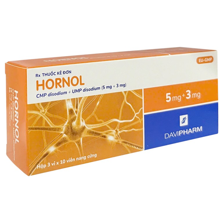 Thuốc Hornol Đạt Vi Phú điều trị chứng đau dây thần kinh mặt, dây thần kinh sinh ba (3 vỉ x 10 viên)