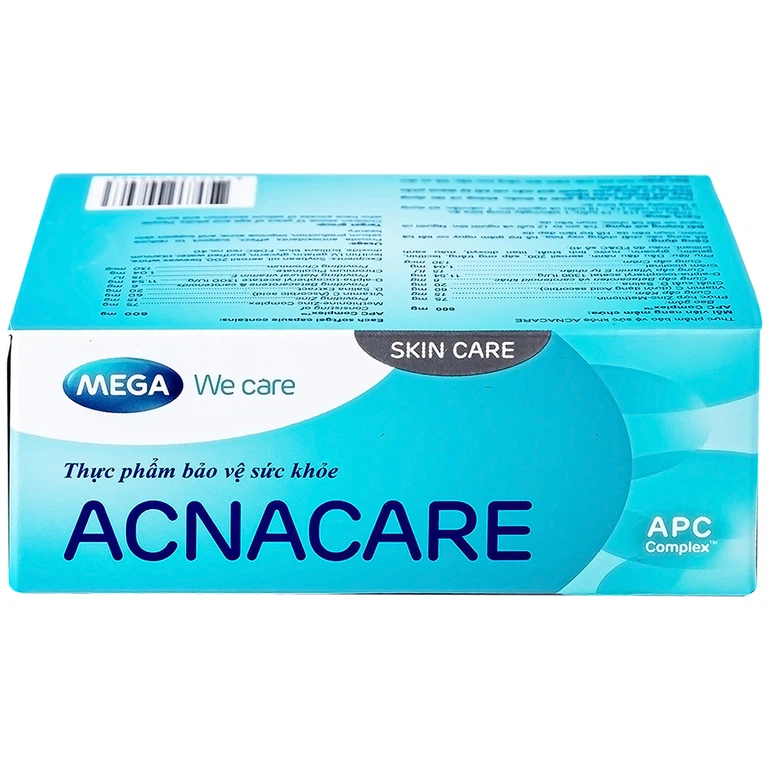Viên uống Acnacare Mega We Care bổ sung chất chống oxy hóa, ngăn ngừa mụn (3 vỉ x 10 viên)