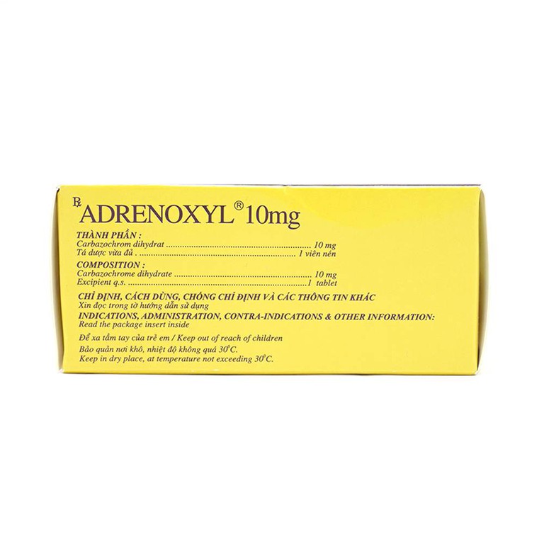 Thuốc Adrenoxyl 10mg cầm máu, điều trị xuất huyết do mao mạch (8 vỉ x 8 viên)